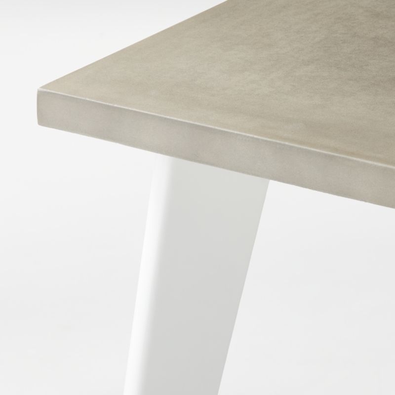 Harper White Dining Table with Concrete Top - Image 4