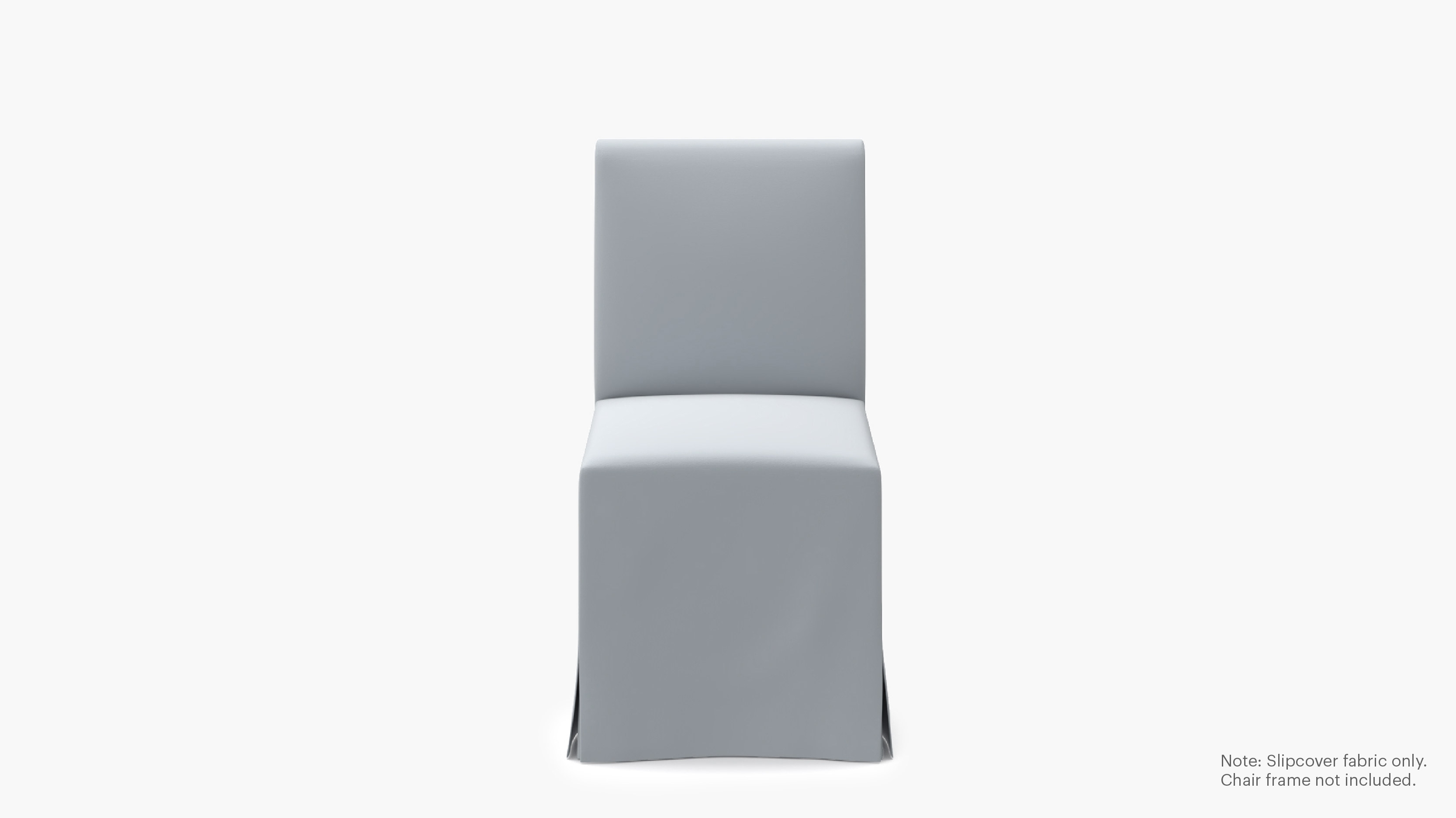 Slipcovered Signature Dining Chair - Cover Only, Sterling Performance Velvet - Image 0