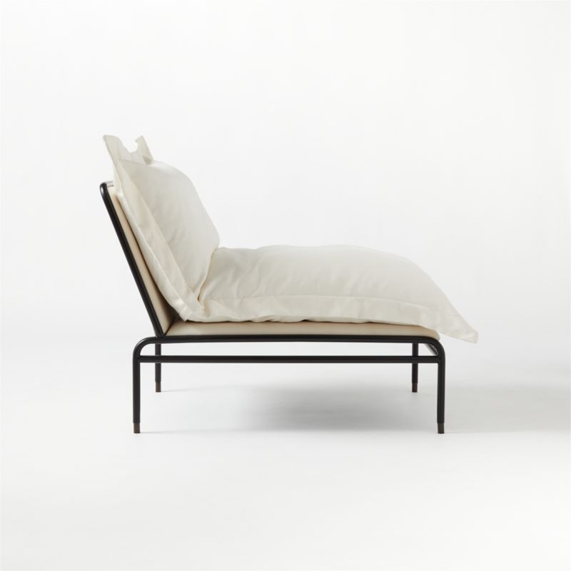 Plush Pillow Ivory White Lounge Chair by Kara Mann - Image 4