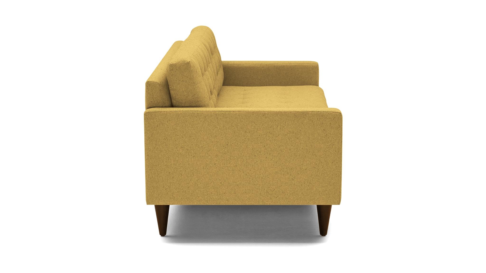 Yellow Eliot Mid Century Modern Sofa - Bentley Daisey - Mocha - Image 2