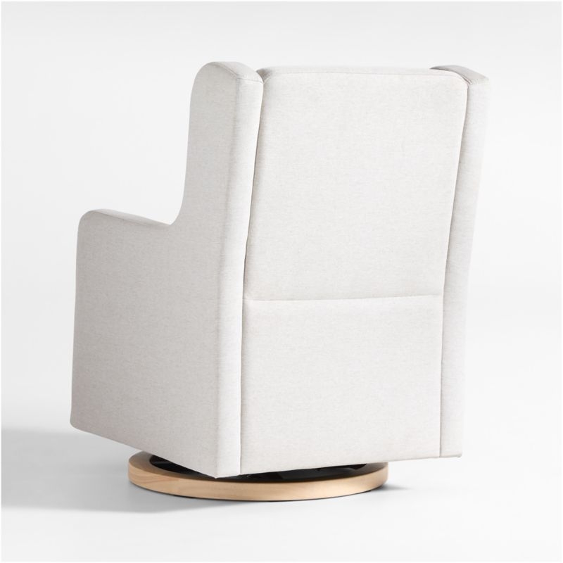 Wally Woven Beach Beige Nursery Glider Chair - Image 3