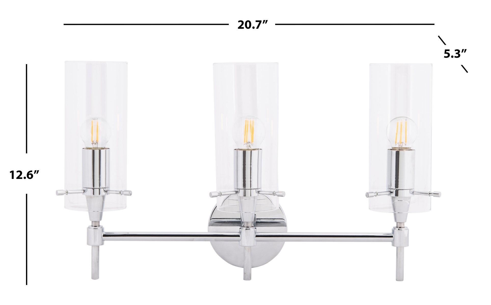 Norala Vanity Sconce - Chrome - Safavieh - Image 0