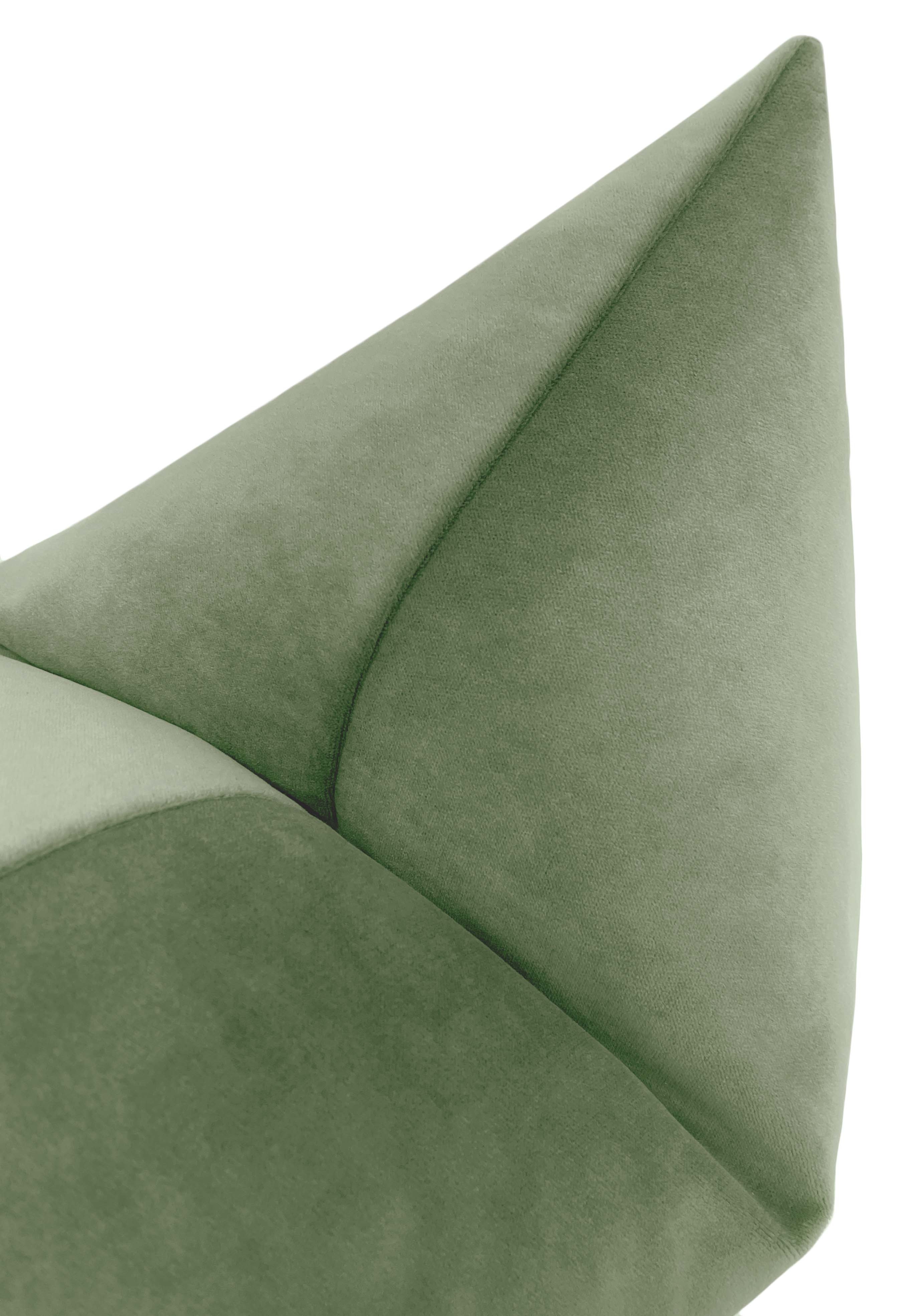 SOCIETY VELVET // EUCALYPTUS - 20” X 26” STANDARD SHAM / Knife Edge - Image 3