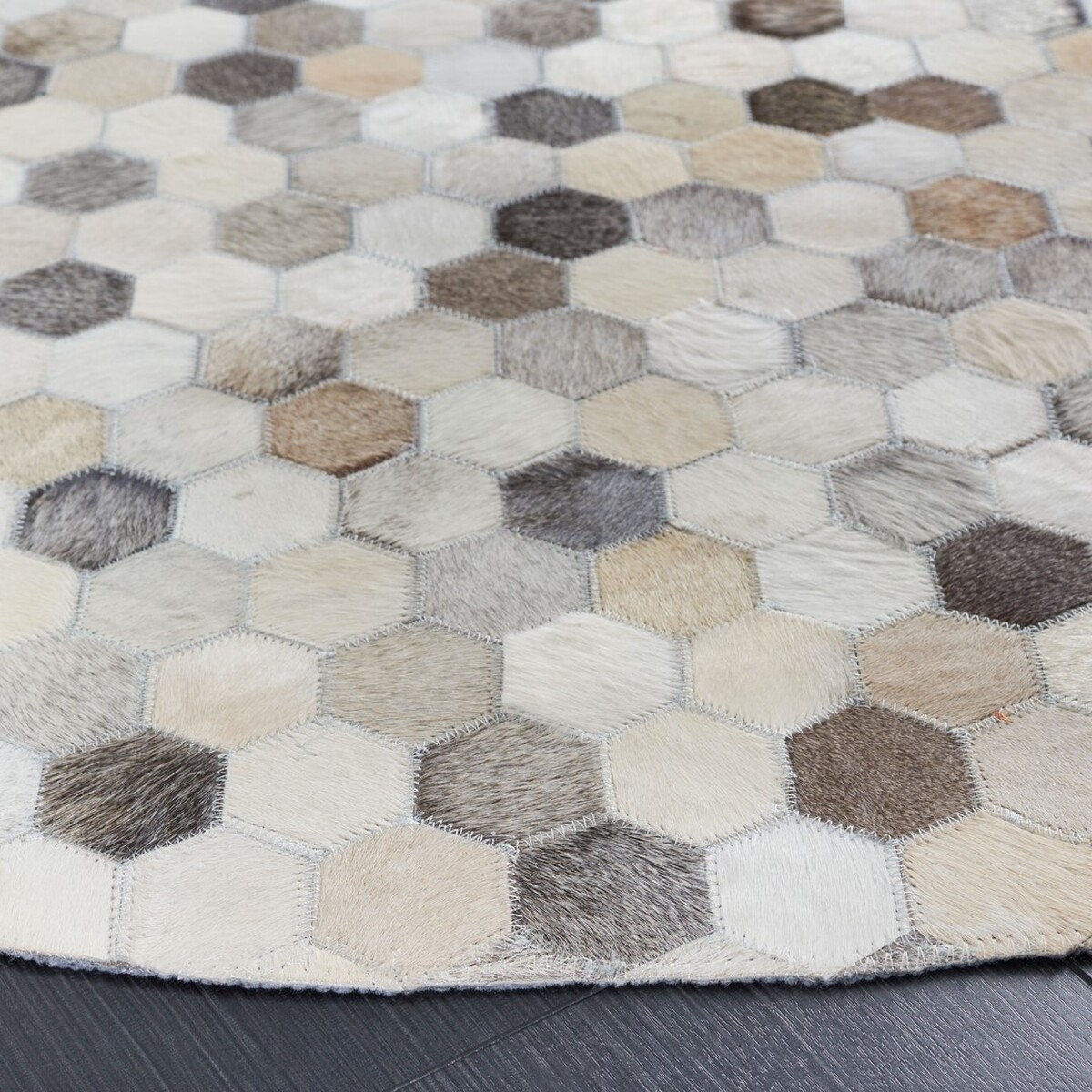 Safavieh Hand Woven Area Rug, STL217A, Ivory/Grey, 6' X 6'  - Image 2