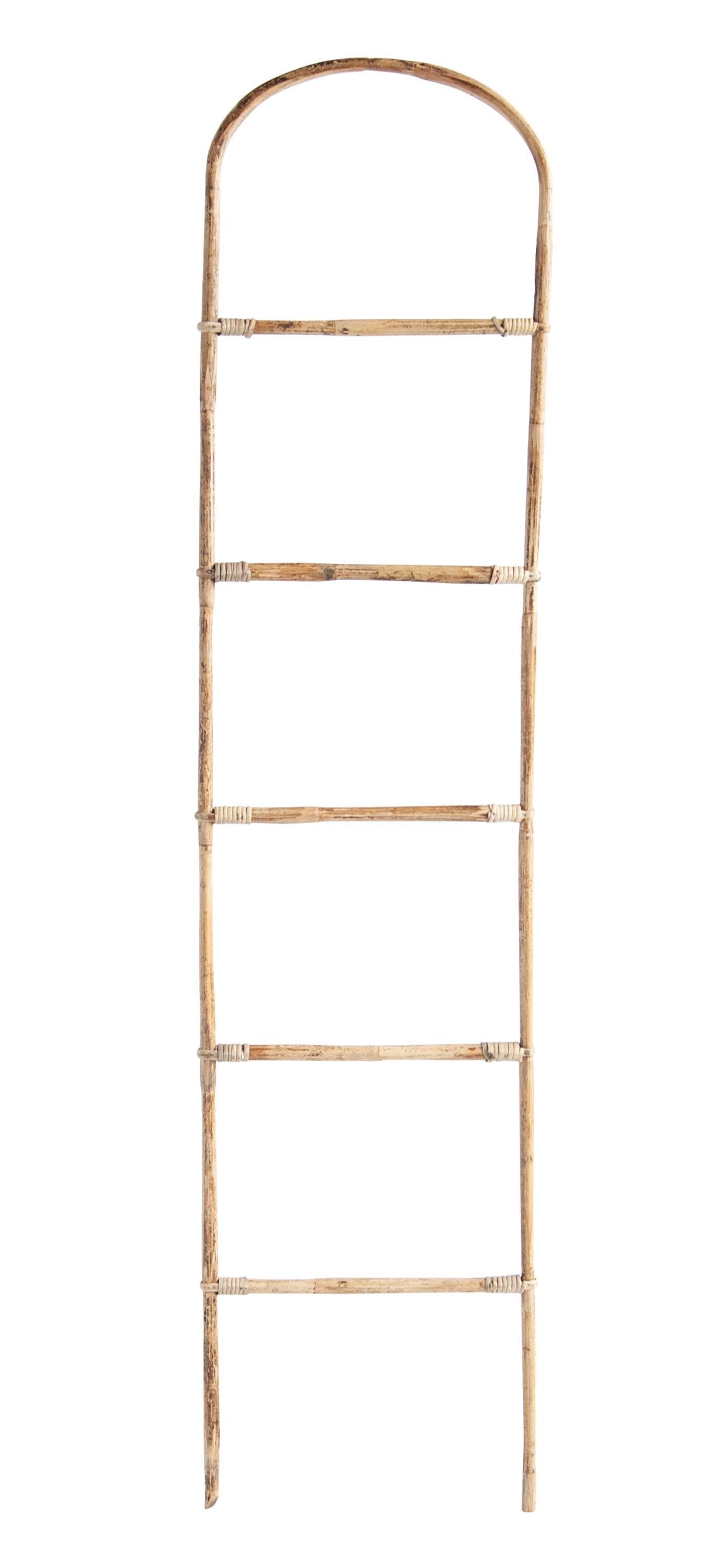 Versatile Arched Bamboo Blanket Ladder, Natural - Image 0