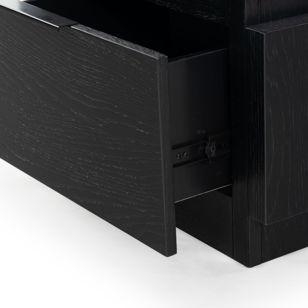 Titus 2 Drawer Nightstand - Black - Image 3