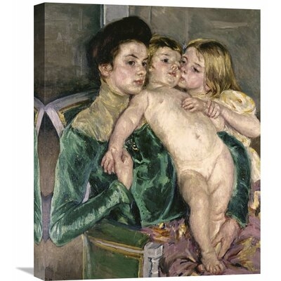 'Child's Caress' by Mary Cassatt Painting Print on Wrapped Canvas - Image 0