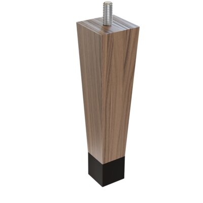 Square Tapered Walnut Leg With 1" Ferrule And Clear Finish - Image 0