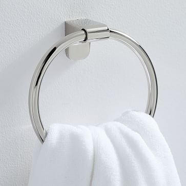 Mid-Century Bathroom Hardware, Chrome, Towel Hook - Image 1