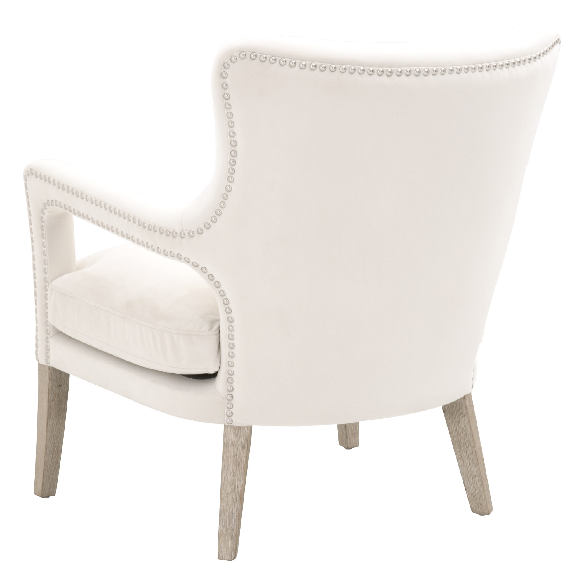 Calvin Club Chair, Cream Velvet - Image 3