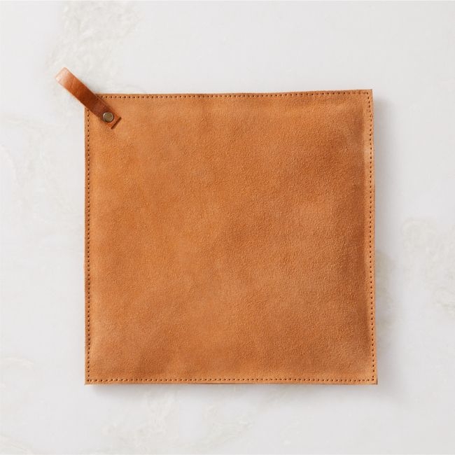 Brown Suede Pot Holder - Image 0