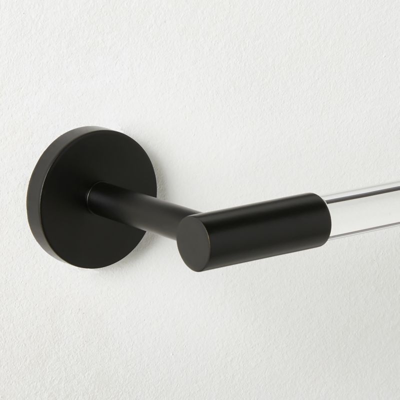 Flynn Crystal and Black Towel Bar 18" - Image 1