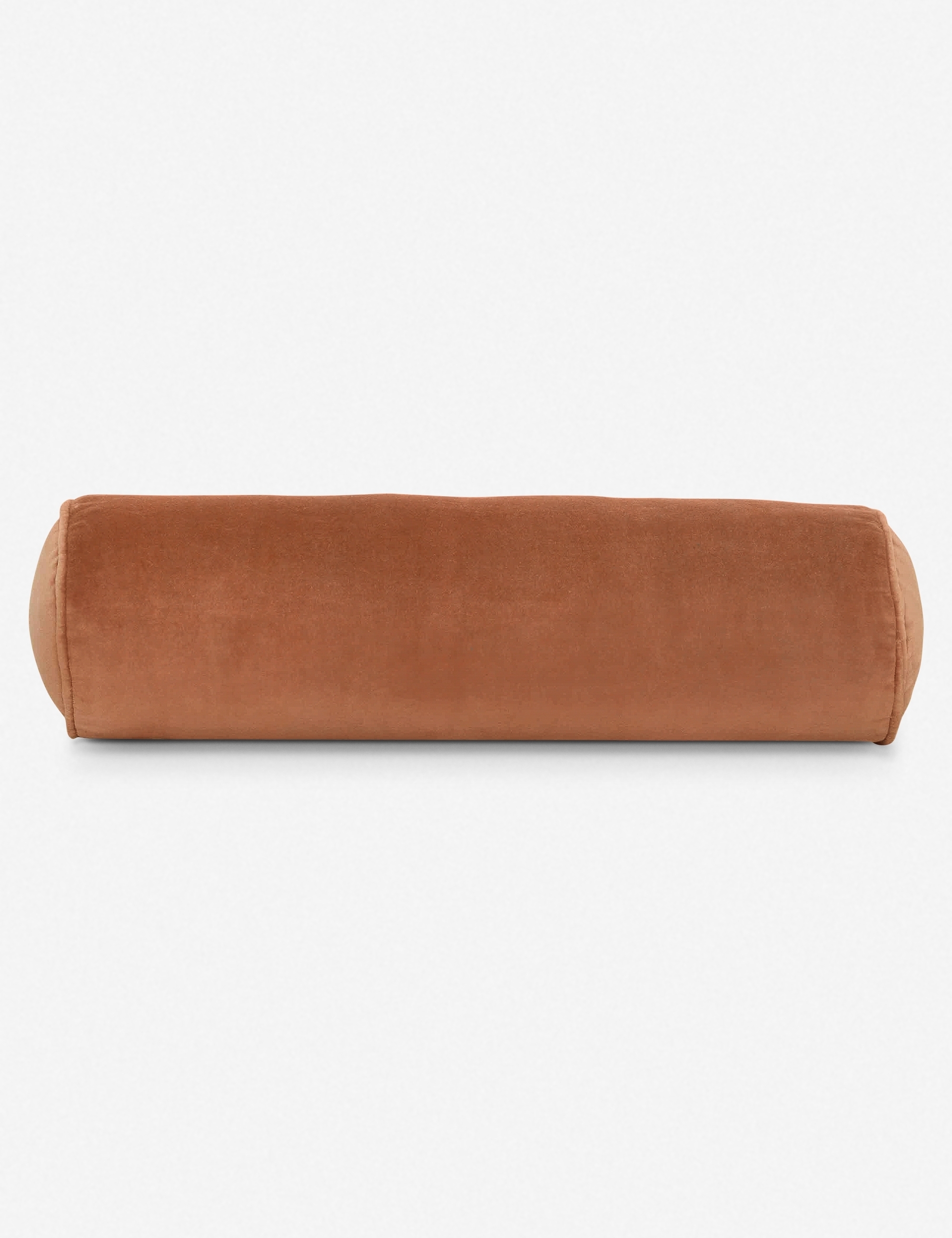 Sabine Velvet Bolster Pillow, Burnt Orange, 5.5" x 18" - Image 0