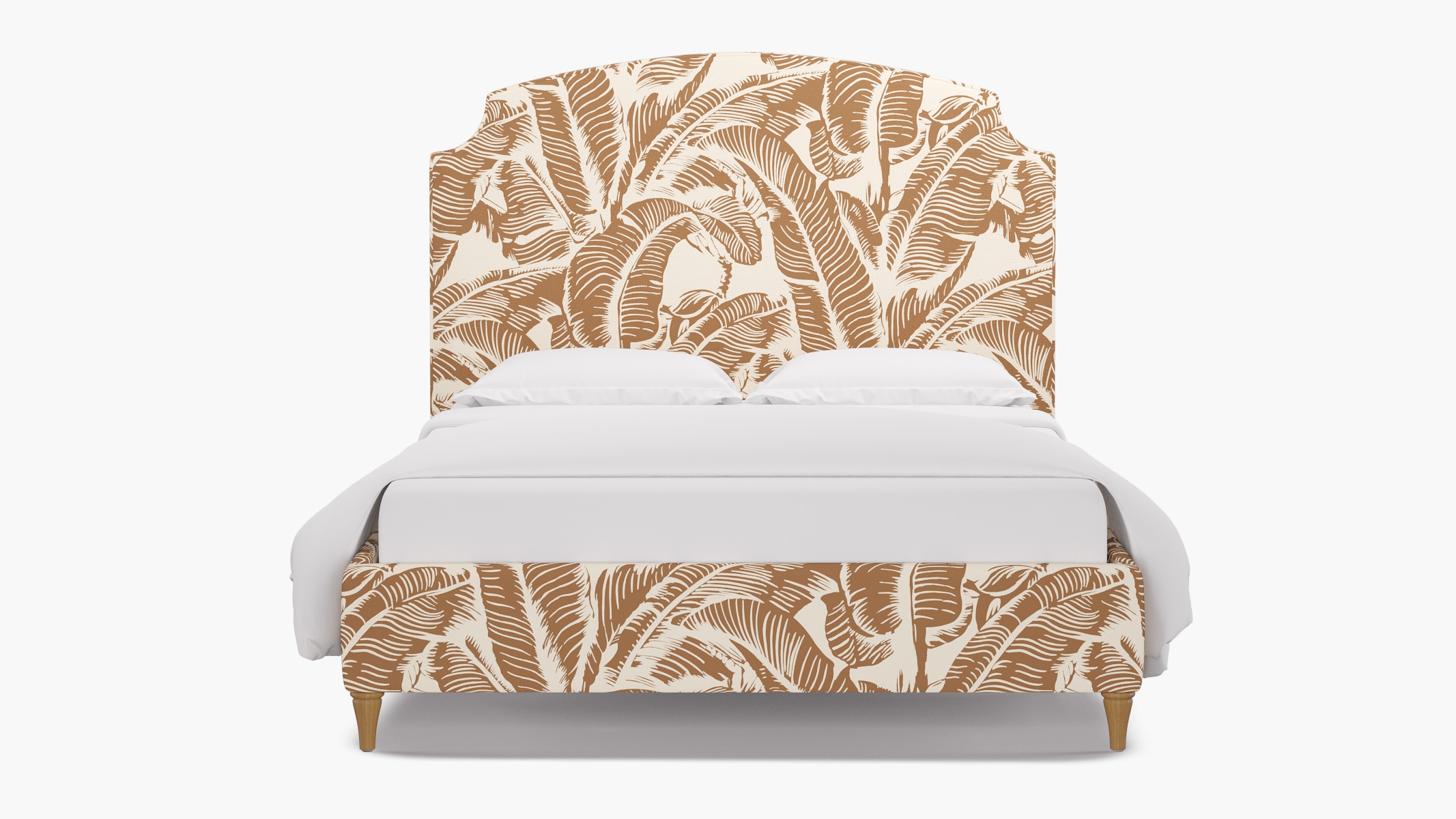 Cove Bed, Caramel Martinique® Encore, Natural Decorative Tapered Leg, Queen - Image 0