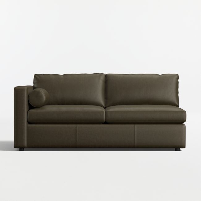 Aris Leather Left-Arm Sofa Sectional Piece - Image 0