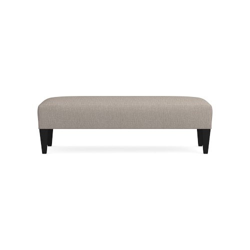 Fairfax Tapered Bench Untftd 61in, Standard Cushion, Perennials Performance Melange Weave, Light Sand Welted - Image 0