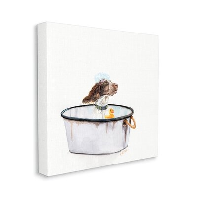 Dog In Country Bath Tin With Rubber Duck - Image 0