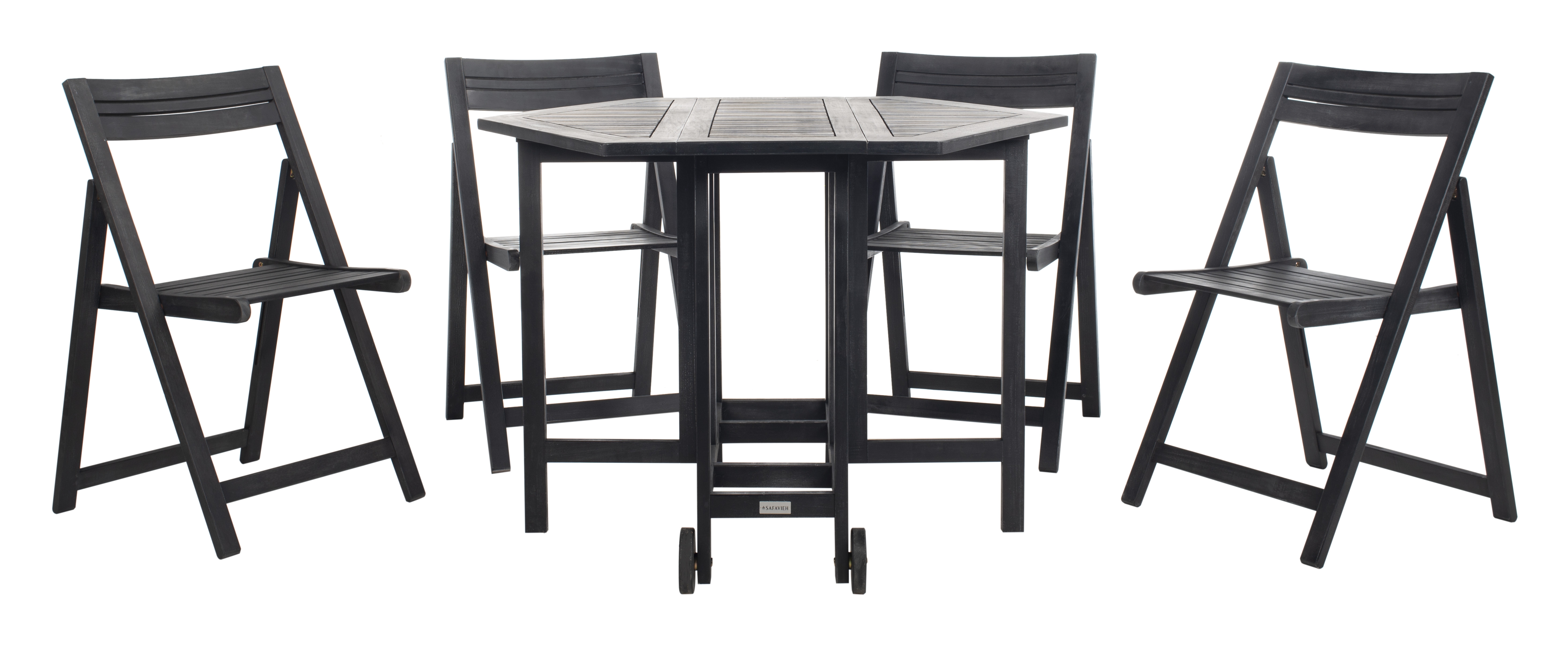 Kerman 5 Piece Outdoor Set - Black - Safavieh - Image 0