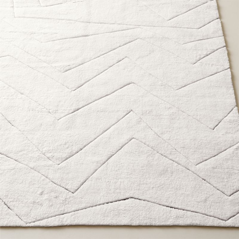 Helmi Hand-Knotted Warm White New Zealand Wool Area Rug 5'x'8' - Image 2