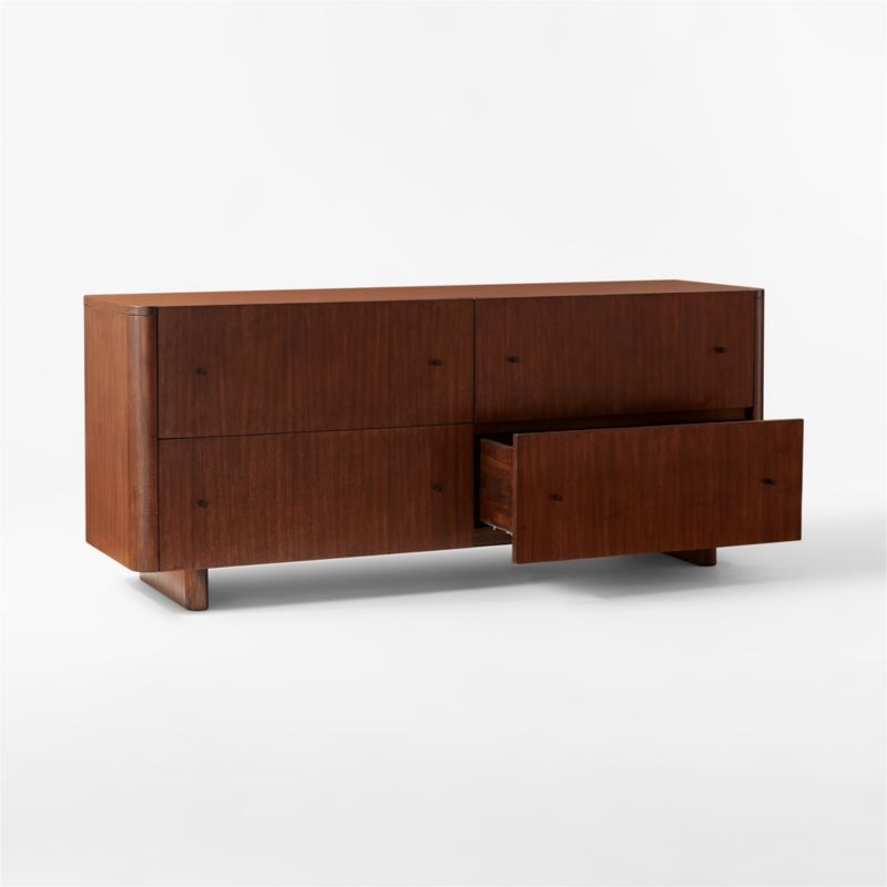 Andora Low 4-Drawer Wood Dresser - Image 3