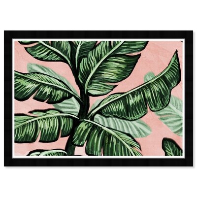 'Floral and Botanical Blush Toned Leaves Botanicals' - Picture Frame Graphic Art Print on Paper - Image 0