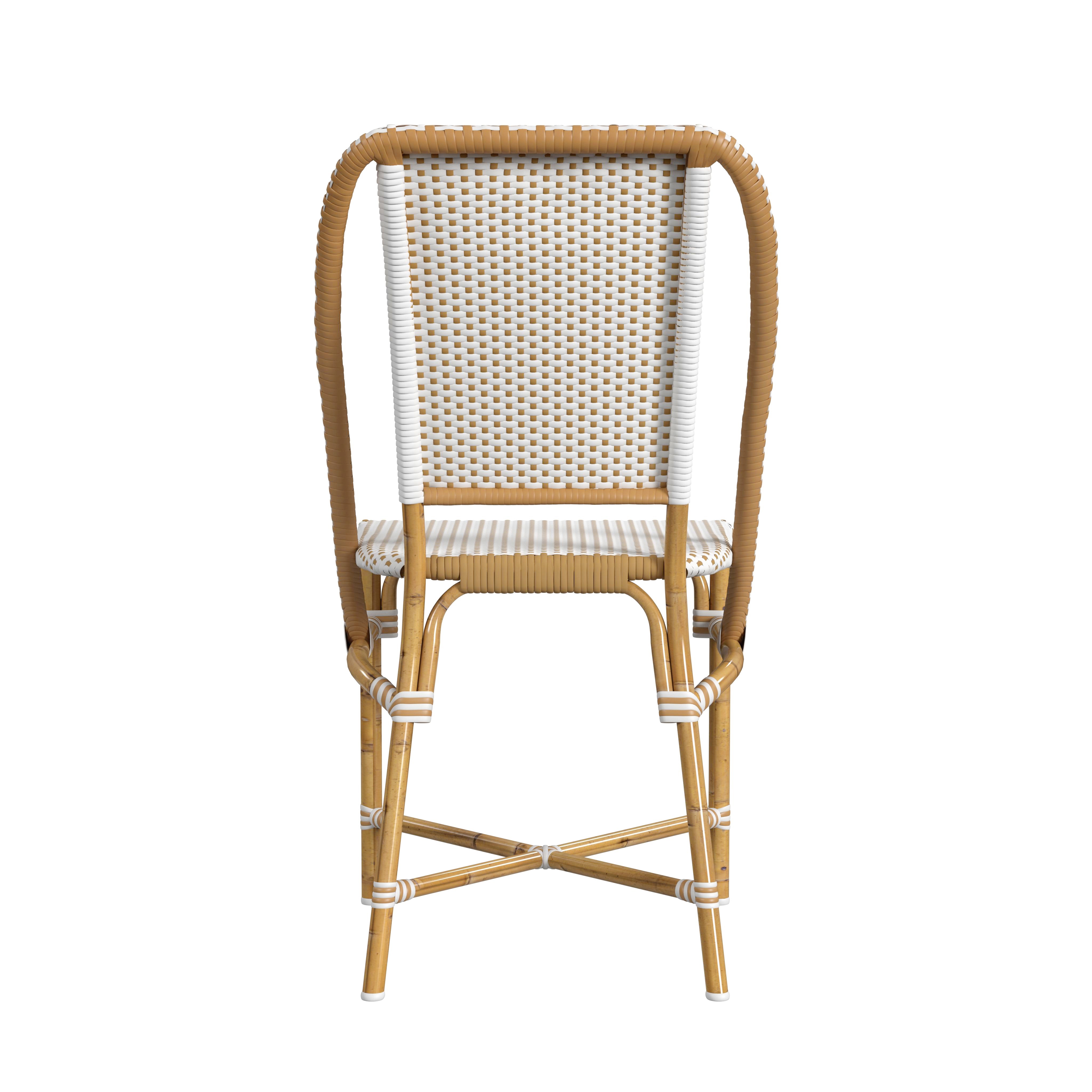 Tobias Beige and White Outdoor Chair - Image 3