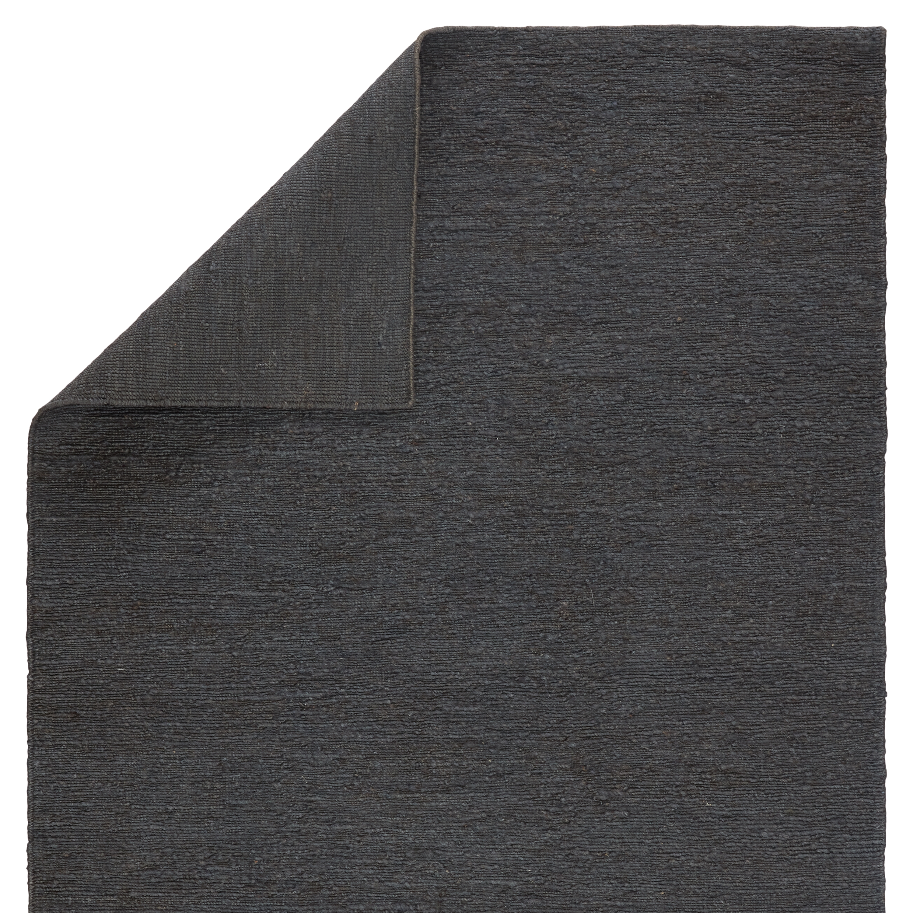 Linden Natural Solid Black Area Rug (9'X12') - Image 2
