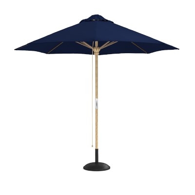 Larnaca Outdoor Umbrella, Round, Sunbrella Performance Canvas, Navy - Image 2