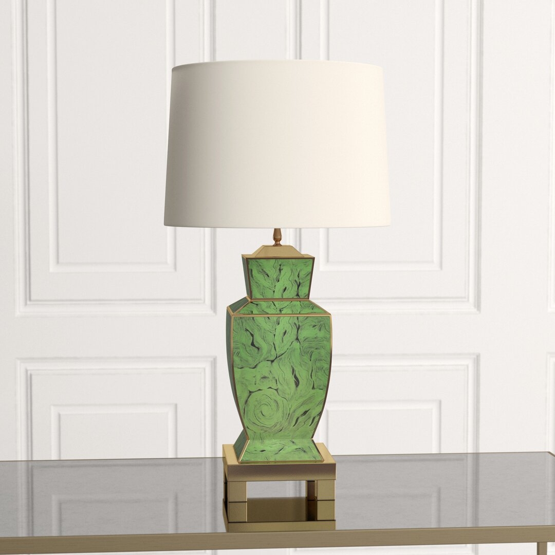 Worlds Away Bianca Hand-Painted Urn Tole 32"" Table Lamp - Image 0