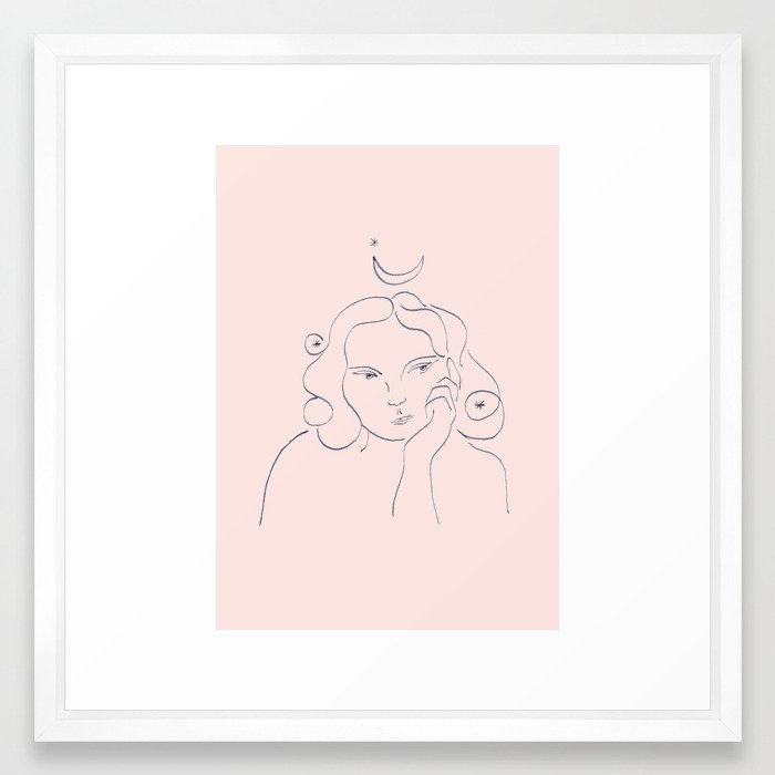 Taurus - For Marie Claire France January 2020 Framed Art Print by Isabelle Feliu - Vector White - MEDIUM (Gallery)-22x22 - Image 0