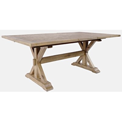 Averie Extendable Pine Solid Wood Dining Table - Image 0