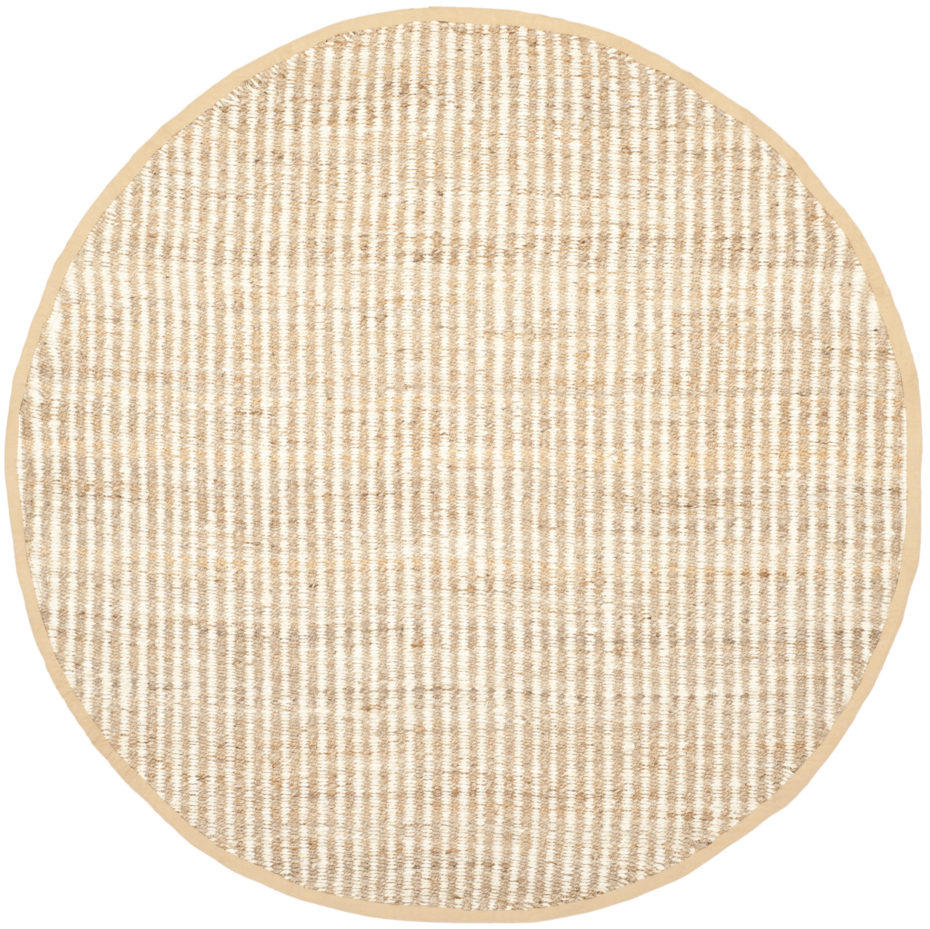 Arlo Home Hand Woven Area Rug, NF734A, Natural/Ivory,  7' X 7' Round - Image 0