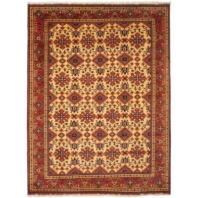 One-of-a-Kind Huguenot Hand-Knotted 2010s Esari Turkoman Gold/Copper/Black 9'11" x 13'3" Wool Area Rug - Image 0