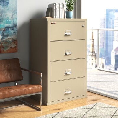 Fireproof Insulated 4-Drawer Vertical Filing Cabinet - Image 0