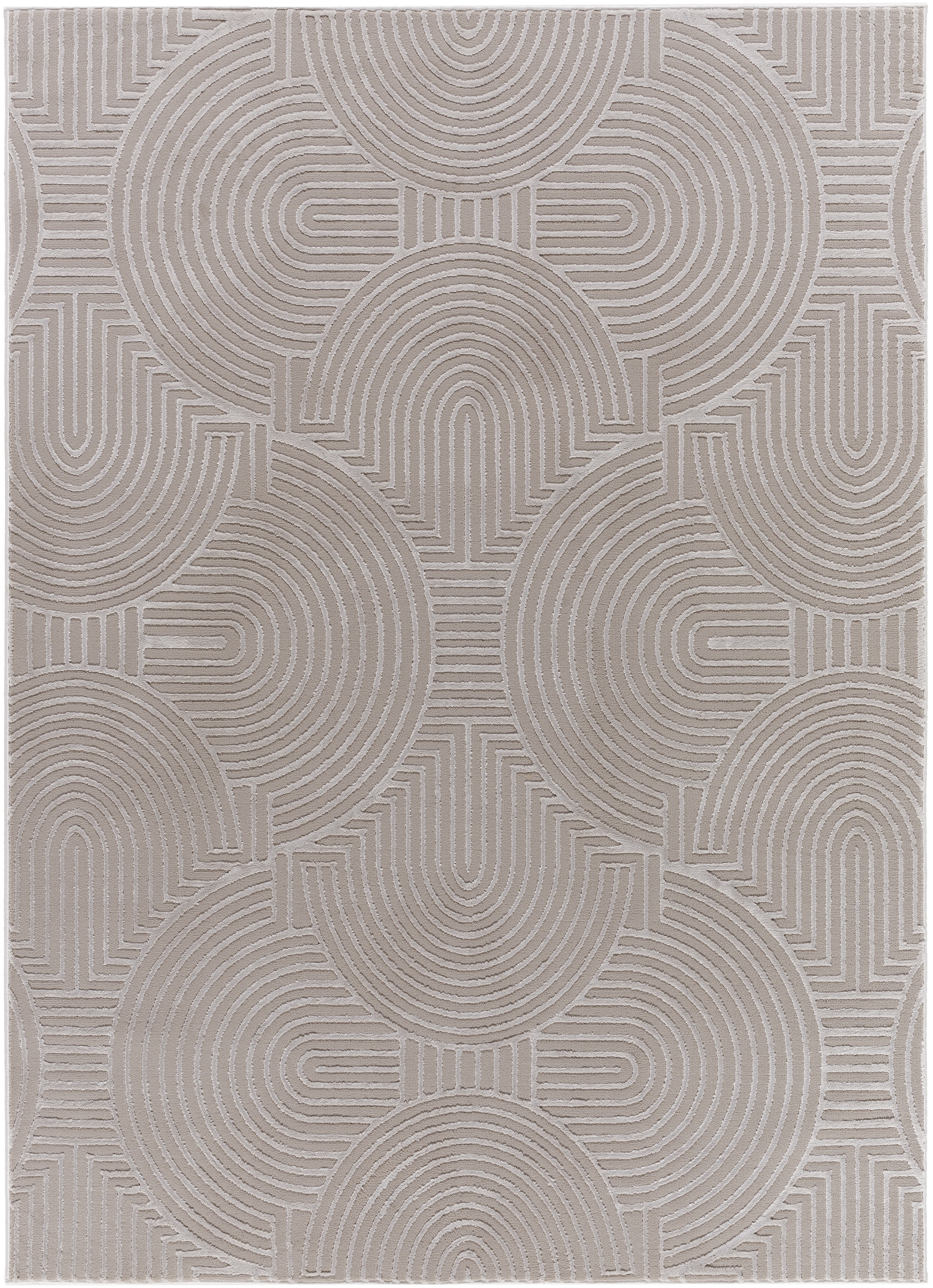 Alder Beige Indoor 7'7" x 10' Machine Woven Rug - Image 0