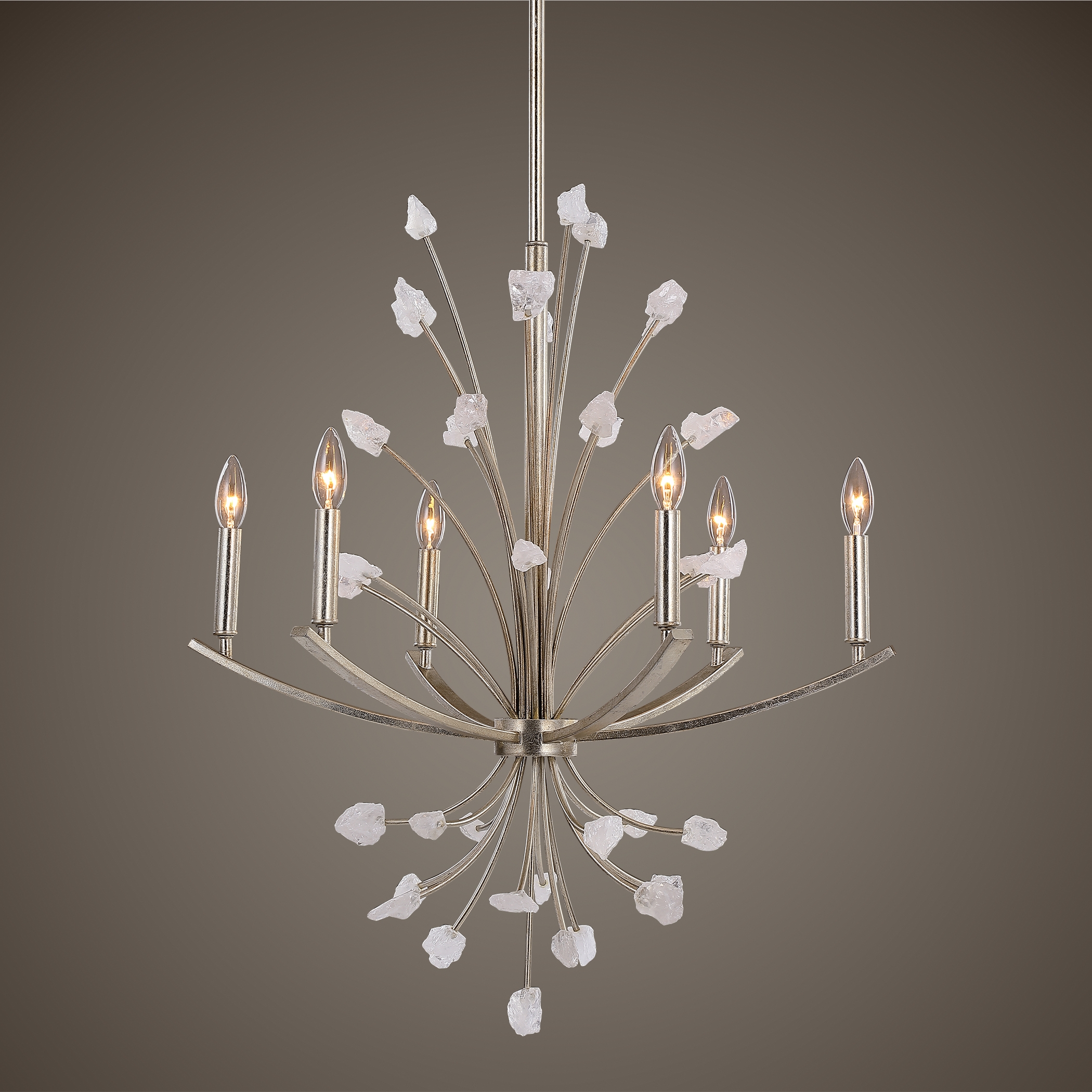 Juliette 6 Light Silver Chandelier - Image 0
