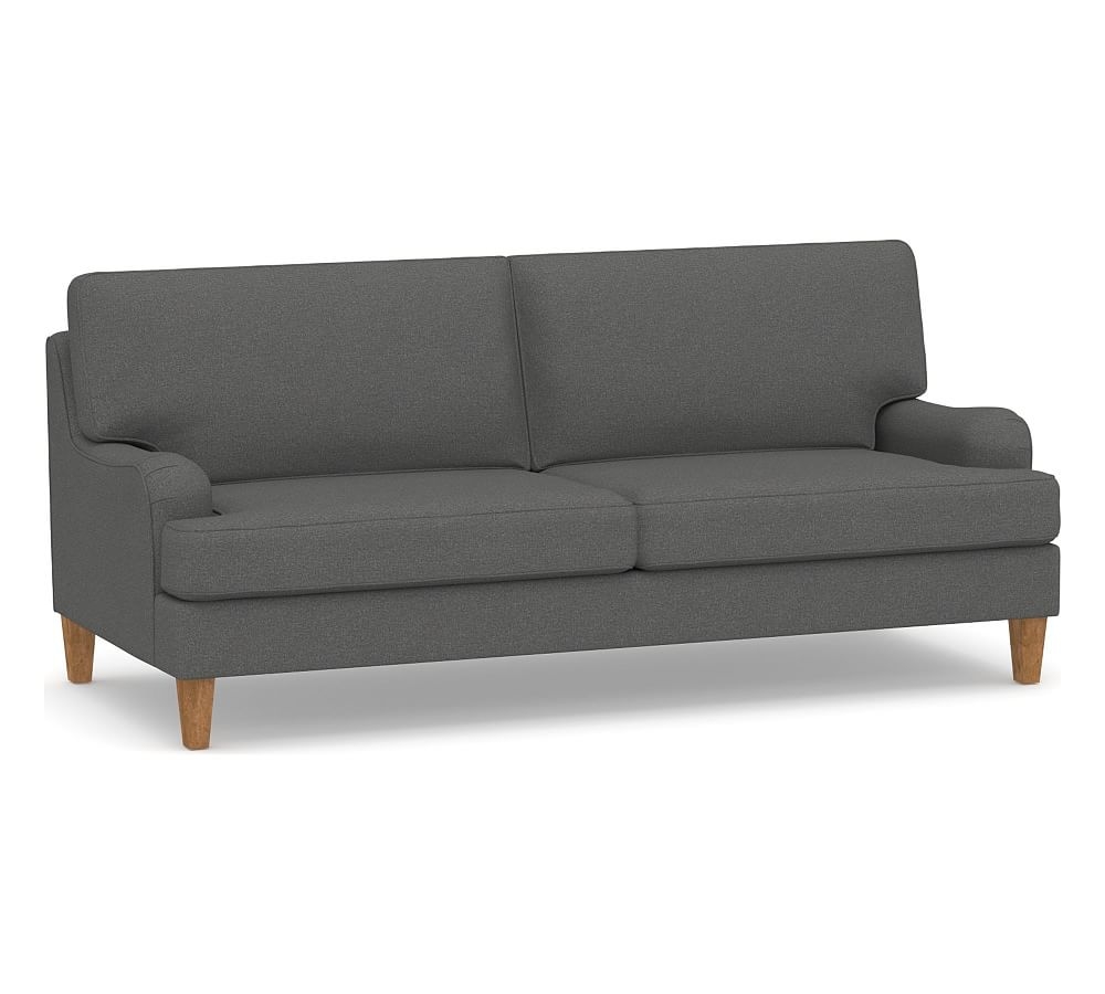 SoMa Hawthorne English Arm Upholstered Sofa, Polyester Wrapped Cushions, Park Weave Charcoal - Image 0