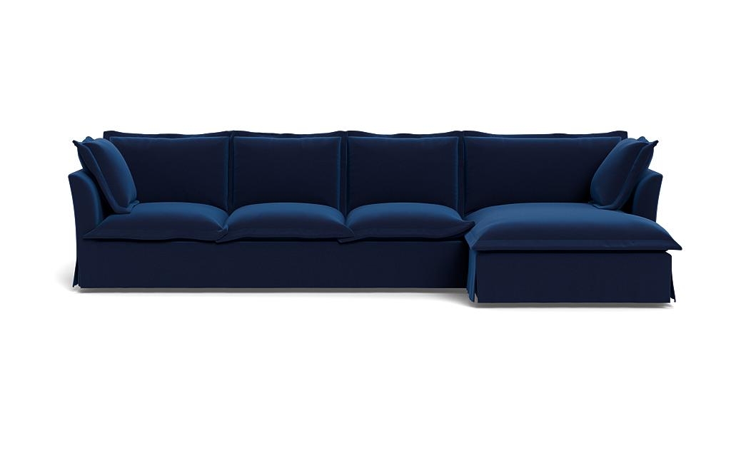 Skylar Slipcovered 4-Seat Right Chaise Sectional - Image 0