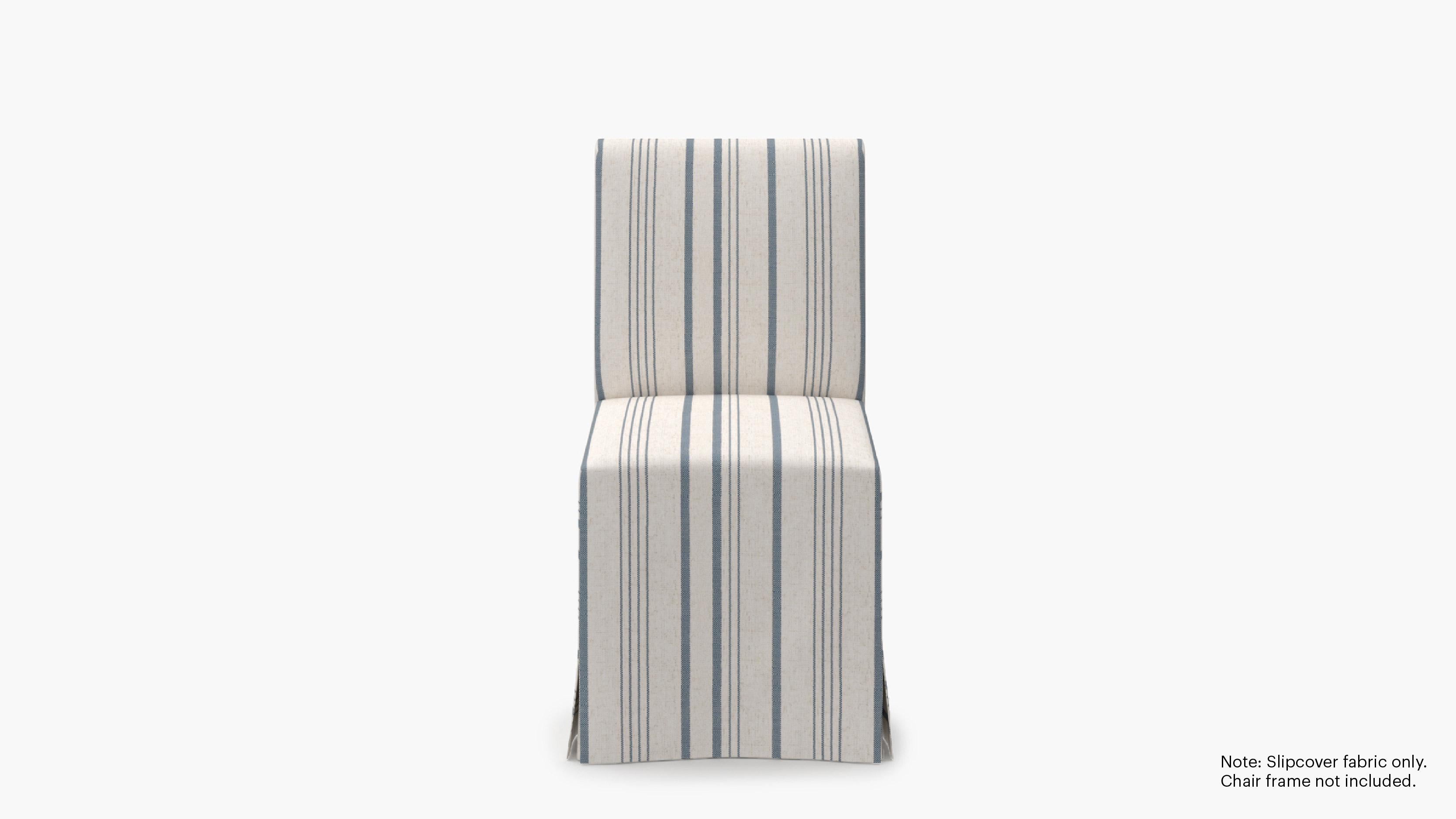Slipcovered Signature Dining Chair - Cover Only, Blue Market Stripe - Image 0