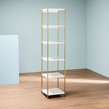 Zane Wide Bookshelf & 2 Narrow Bookshelves Set, White - Image 3