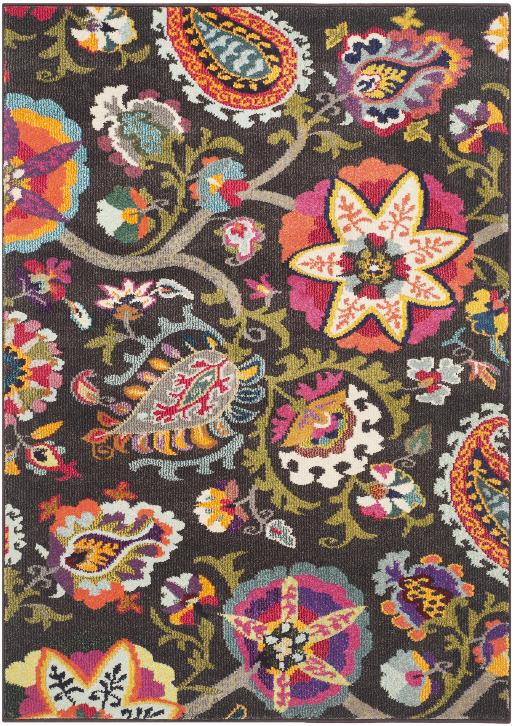 Arlo Home Woven Area Rug, MNC229B, Brown/Multi,  4' X 5' 7" - Image 0