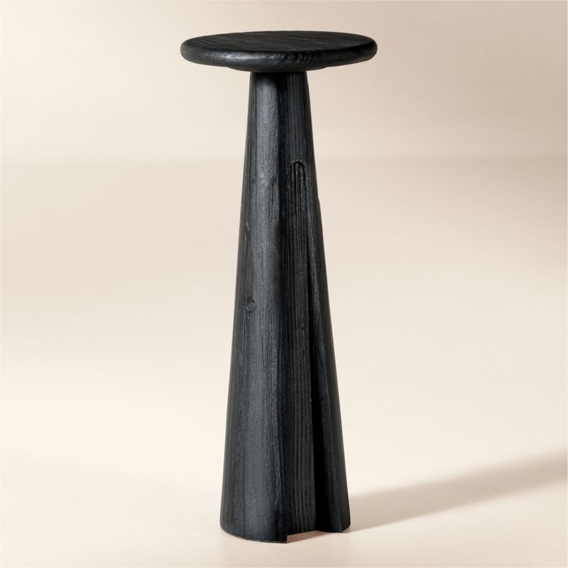 Ciccio Black Wood Side Table - Image 1