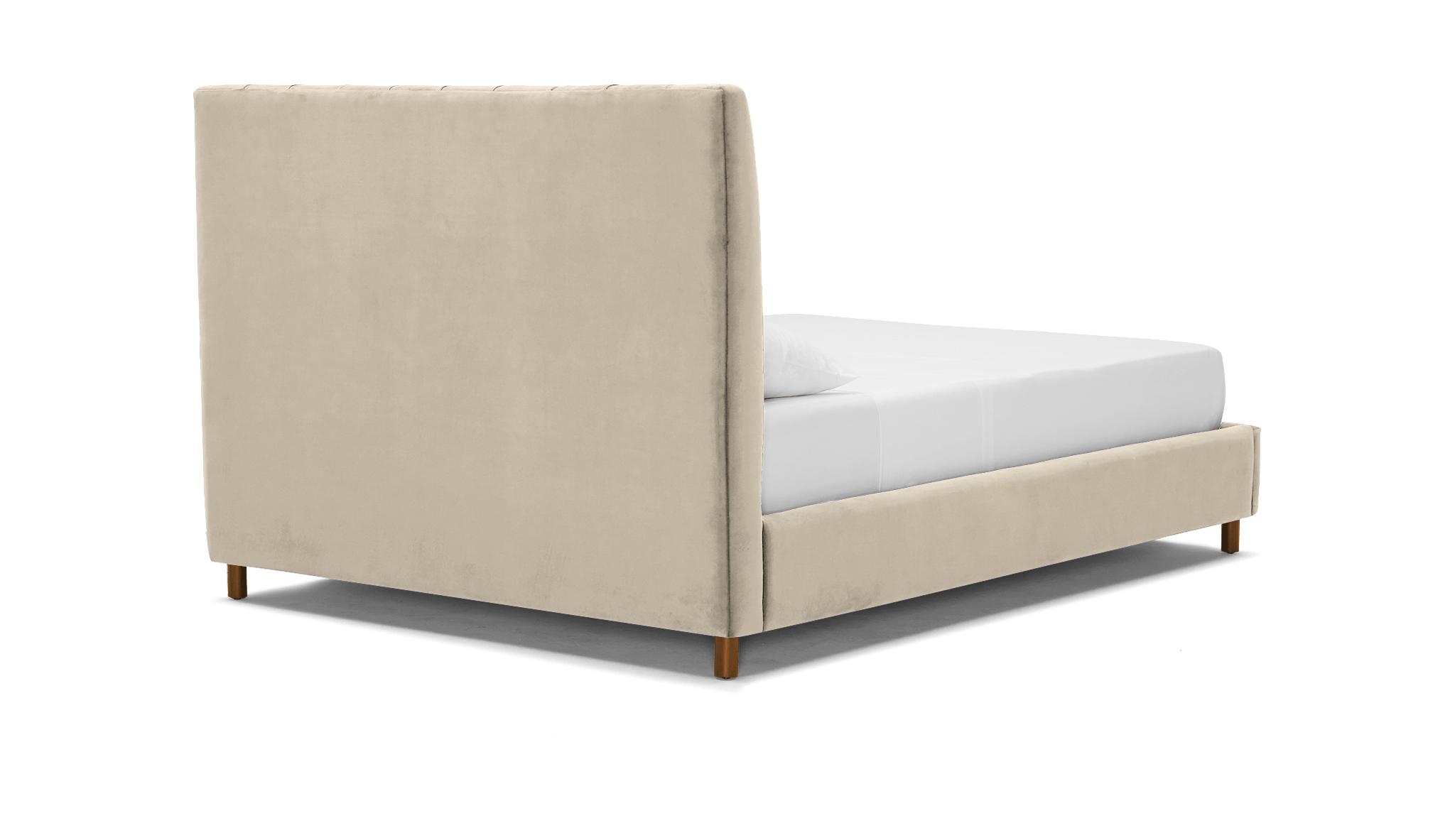 Beige/White Lotta Mid Century Modern Bed - Cody Sandstone - Mocha - Queen - Image 3
