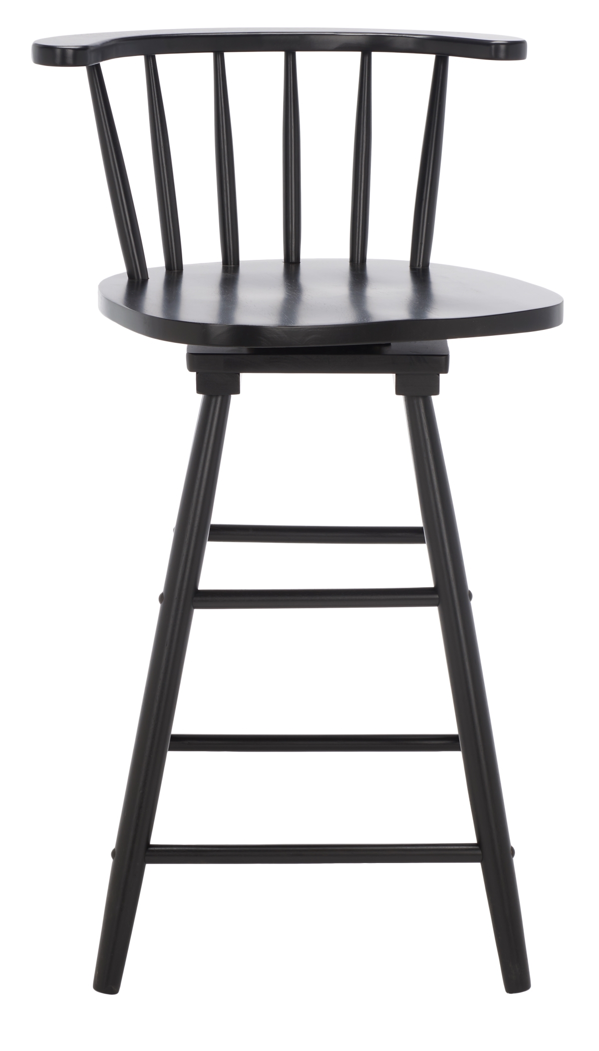 Ray Swivel Counter Stool - Black - Safavieh - Image 5