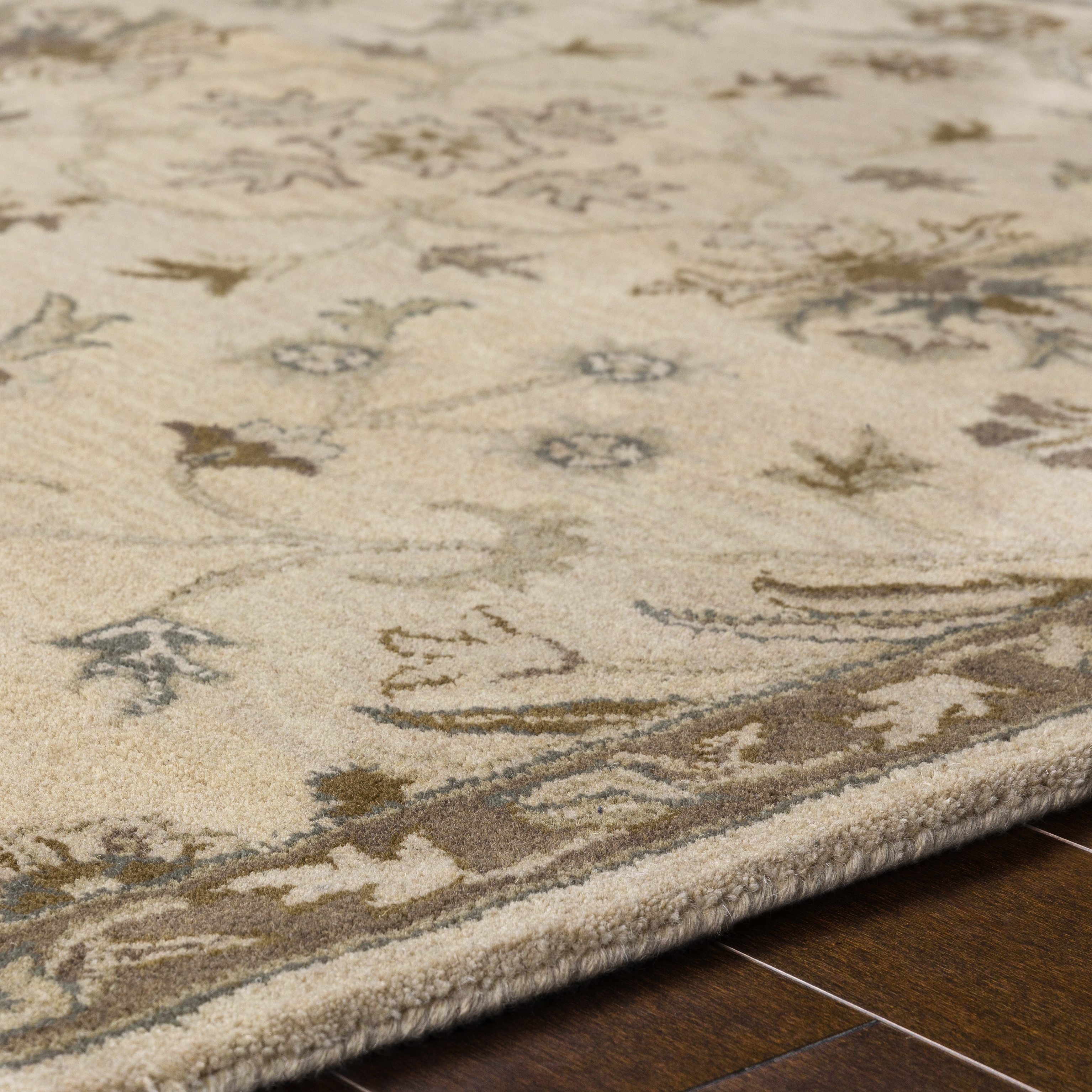 Caesar Beige Indoor 8' x 8' Handmade Rug - Image 3