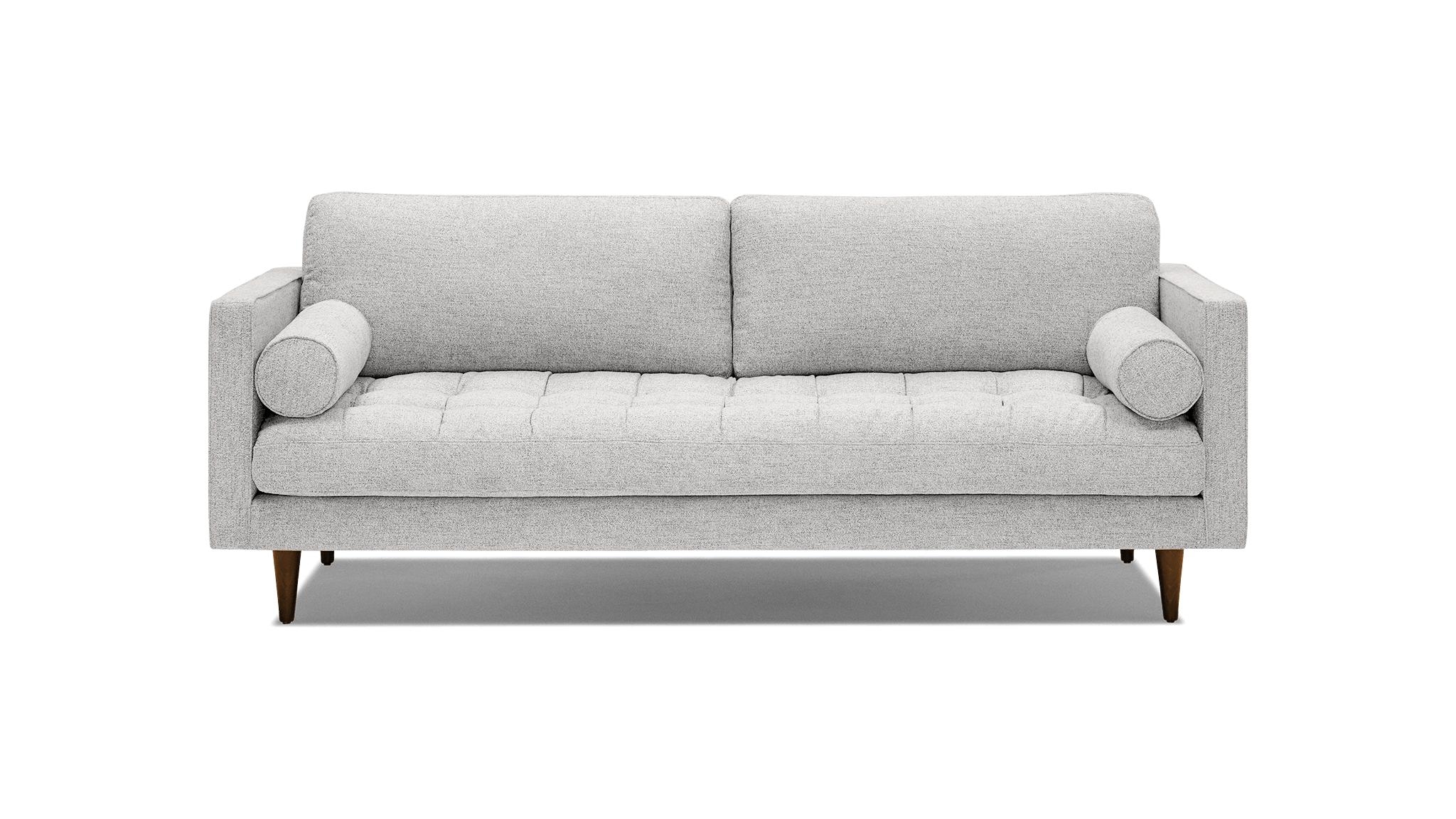 Gray Briar Mid Century Modern Sofa - Sunbrella Premier Fog - Mocha - Image 0