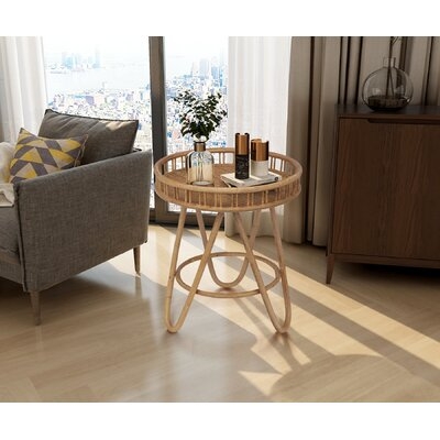 Manningtree Tray Top 3 Legs End Table, Natural - Image 1
