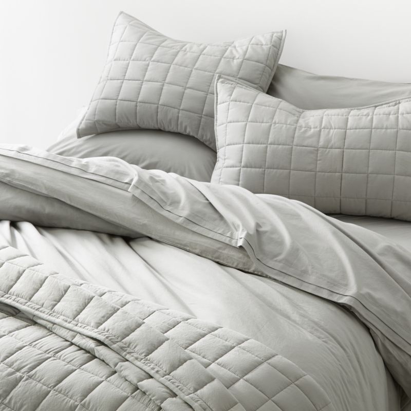 Mellow Sterling Organic Cotton Full/Queen Duvet Cover - Image 3