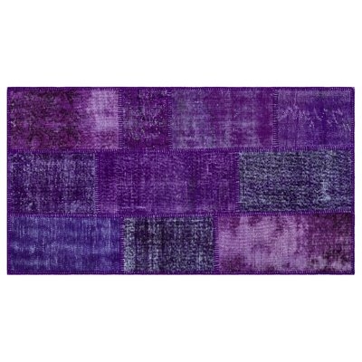 One-of-a-Kind McQuitty Hand-Knotted 1960s Purple 5'3" x 7'7" Area Rug - Image 0