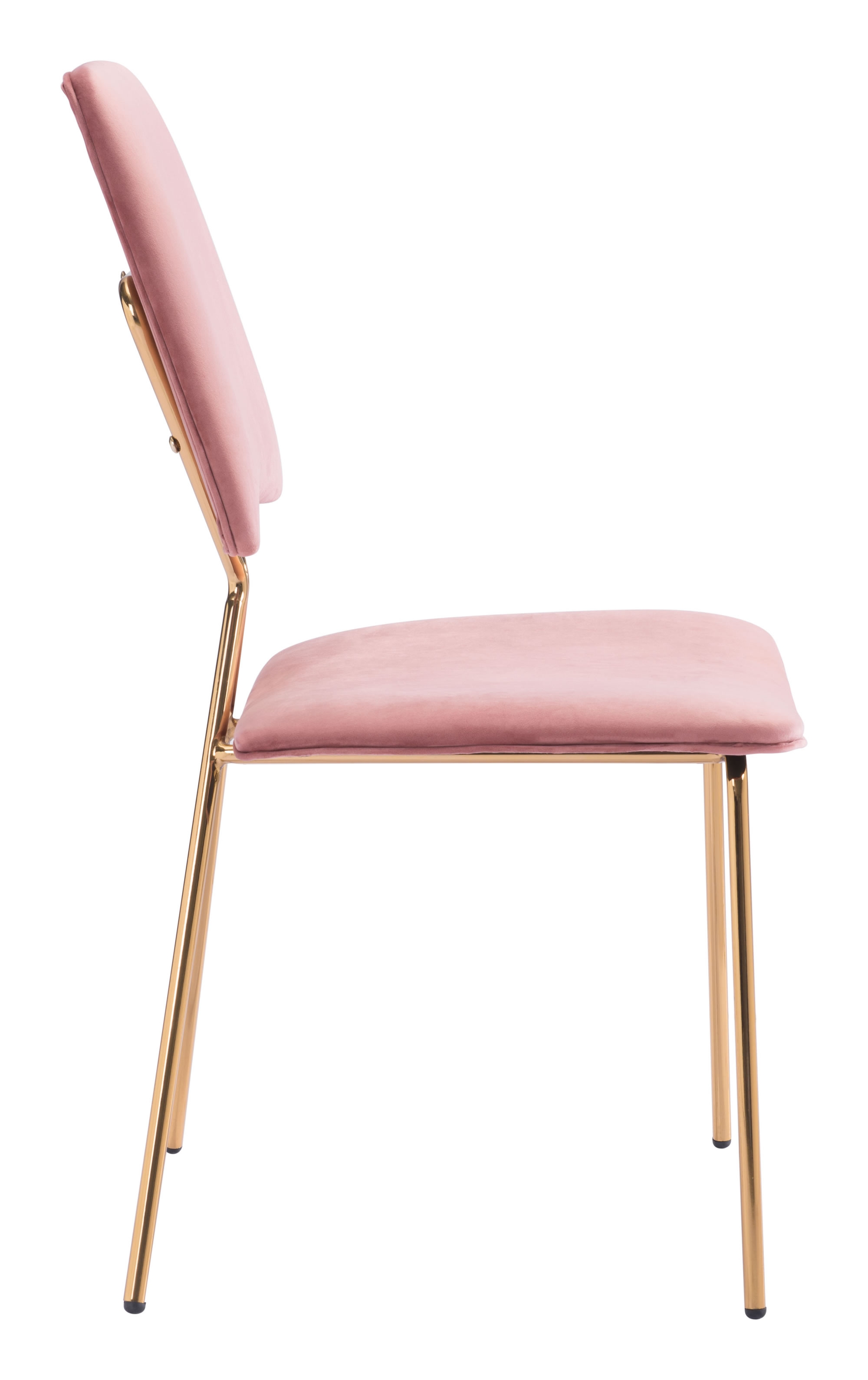 Chloe Dining Chair Pink & Gold (Set of 2) - Image 1